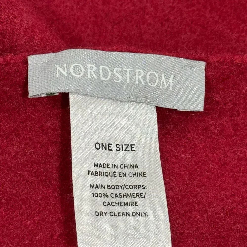 NORSTROM CASHMERE FRINGE SCARF